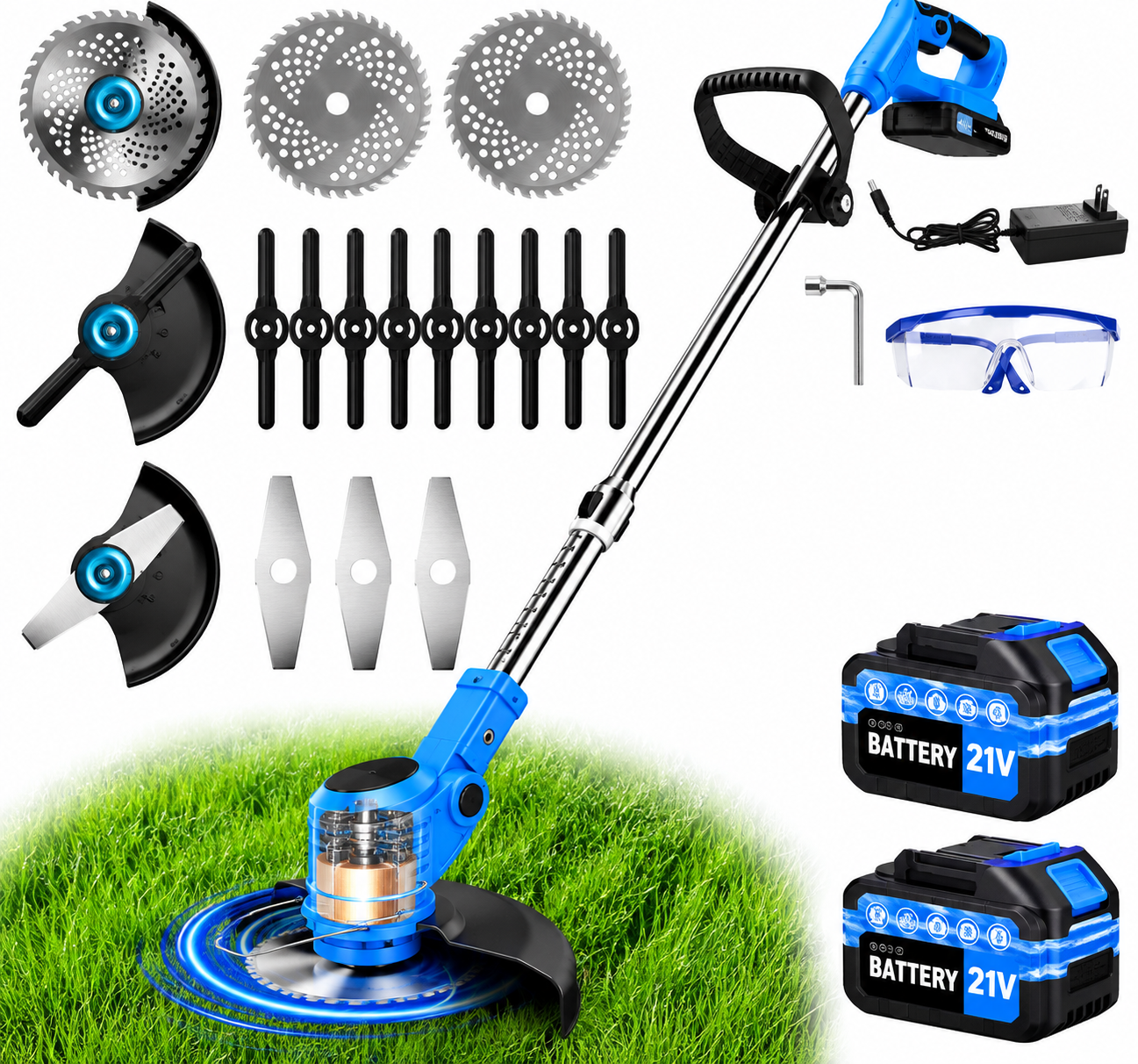 Roçadora a Bateria 21V com Disco de Corte
