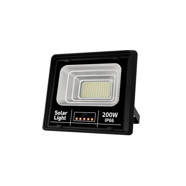 Projetor Solar LED 200W Jortan IP66 com Painel Solar e Comando a Distância