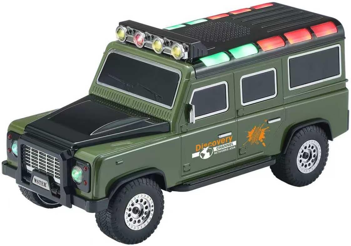Caixa de Som Bluetooth WSTER WS-630 SUV Off-Road com Luzes de Teto, Verde